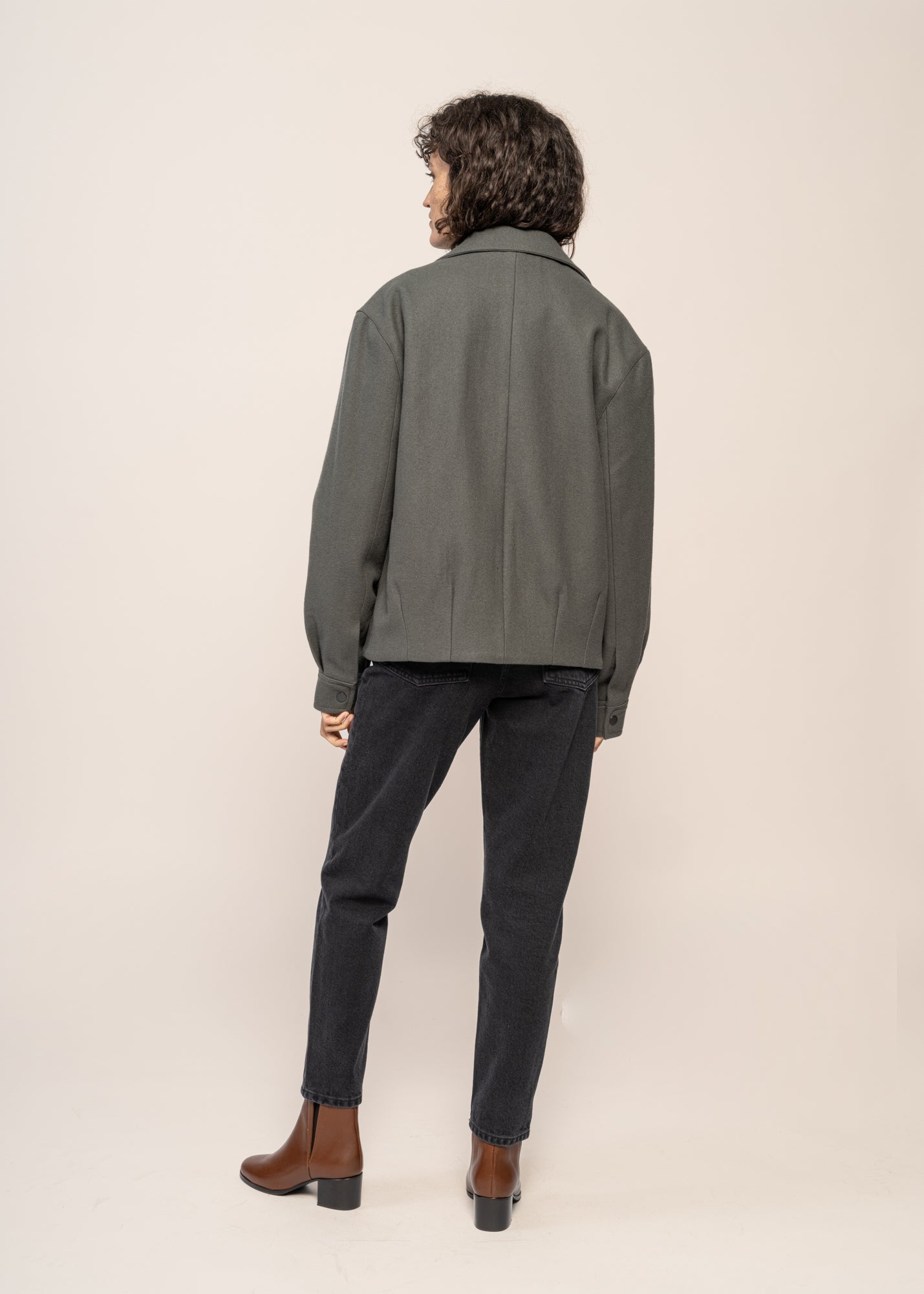 Blouson en laine certifiée | vert "kinsale ash green"