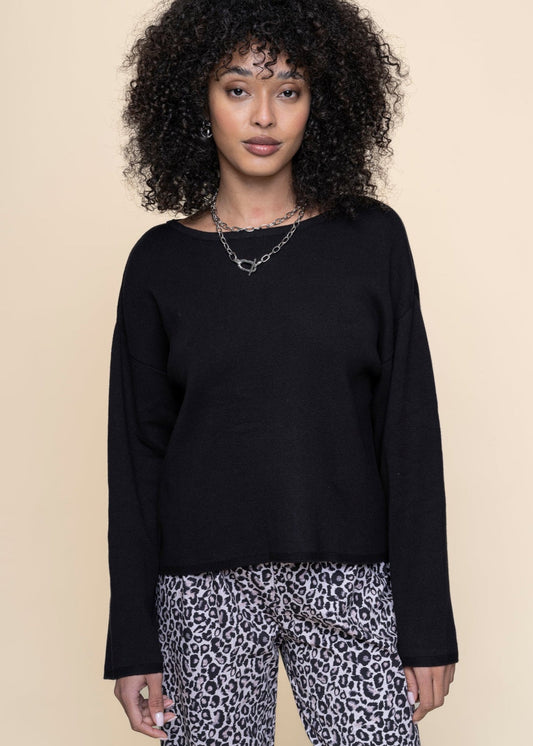 Pull en coton biologique | noir "williamsburg - black"