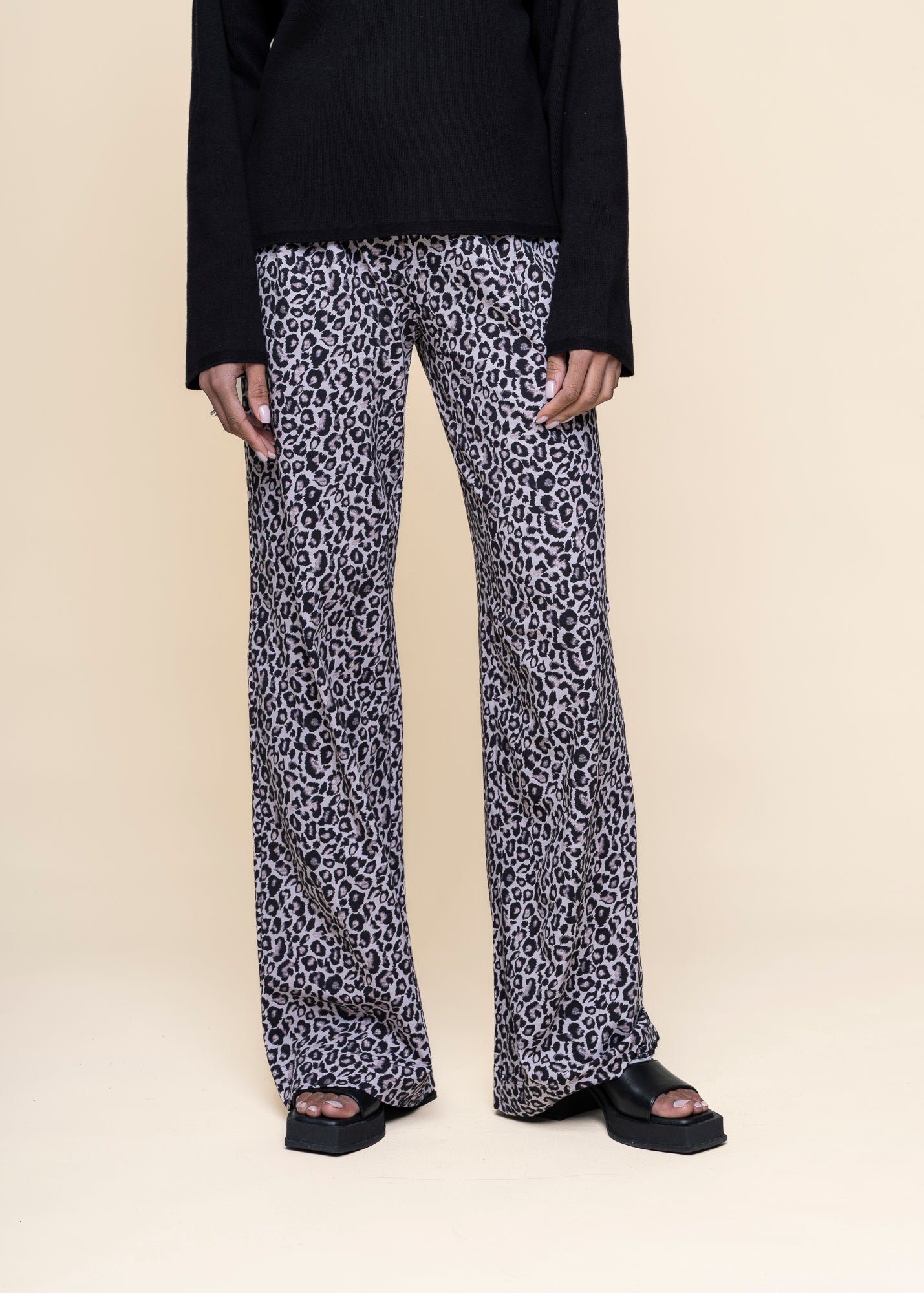 Pantalon ample en coton bio | léopard "kiso - leo print"