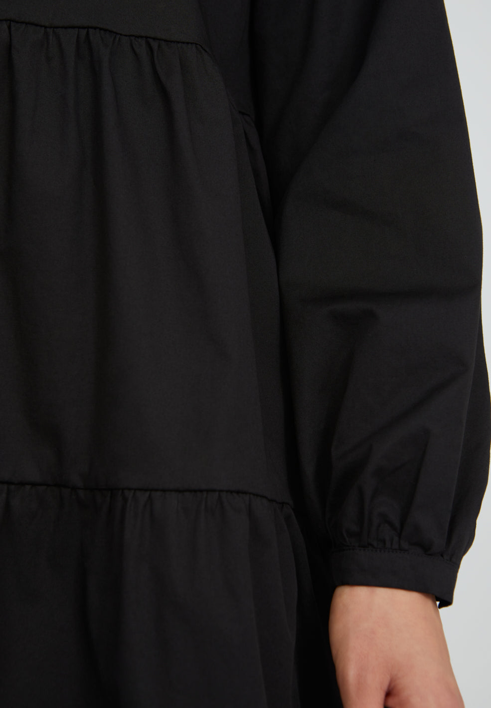 Robe fluide noire en coton bio - KOBENHAAVN