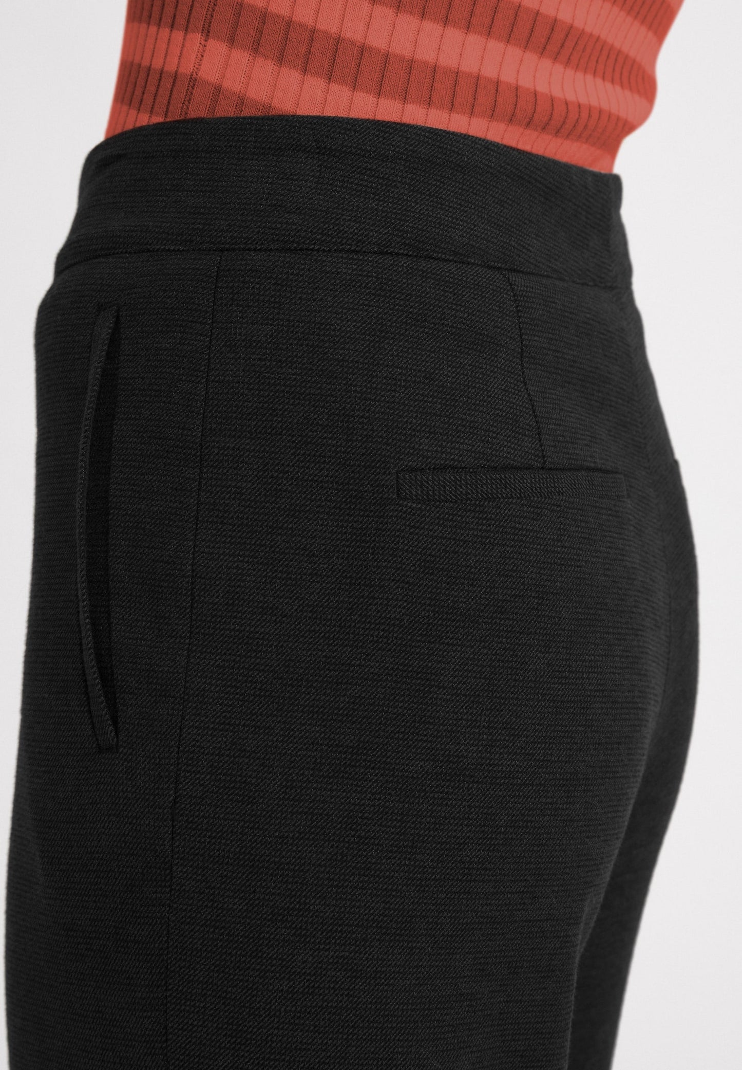 Pantalon noir droit en coton bio - korneliaa black