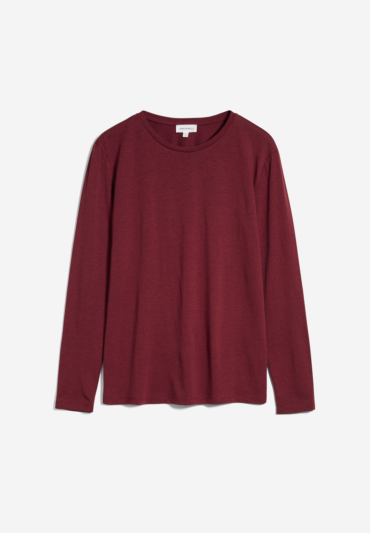 T-shirt à manches longues rouge en tencel et coton bio - Kosmaa ruby red