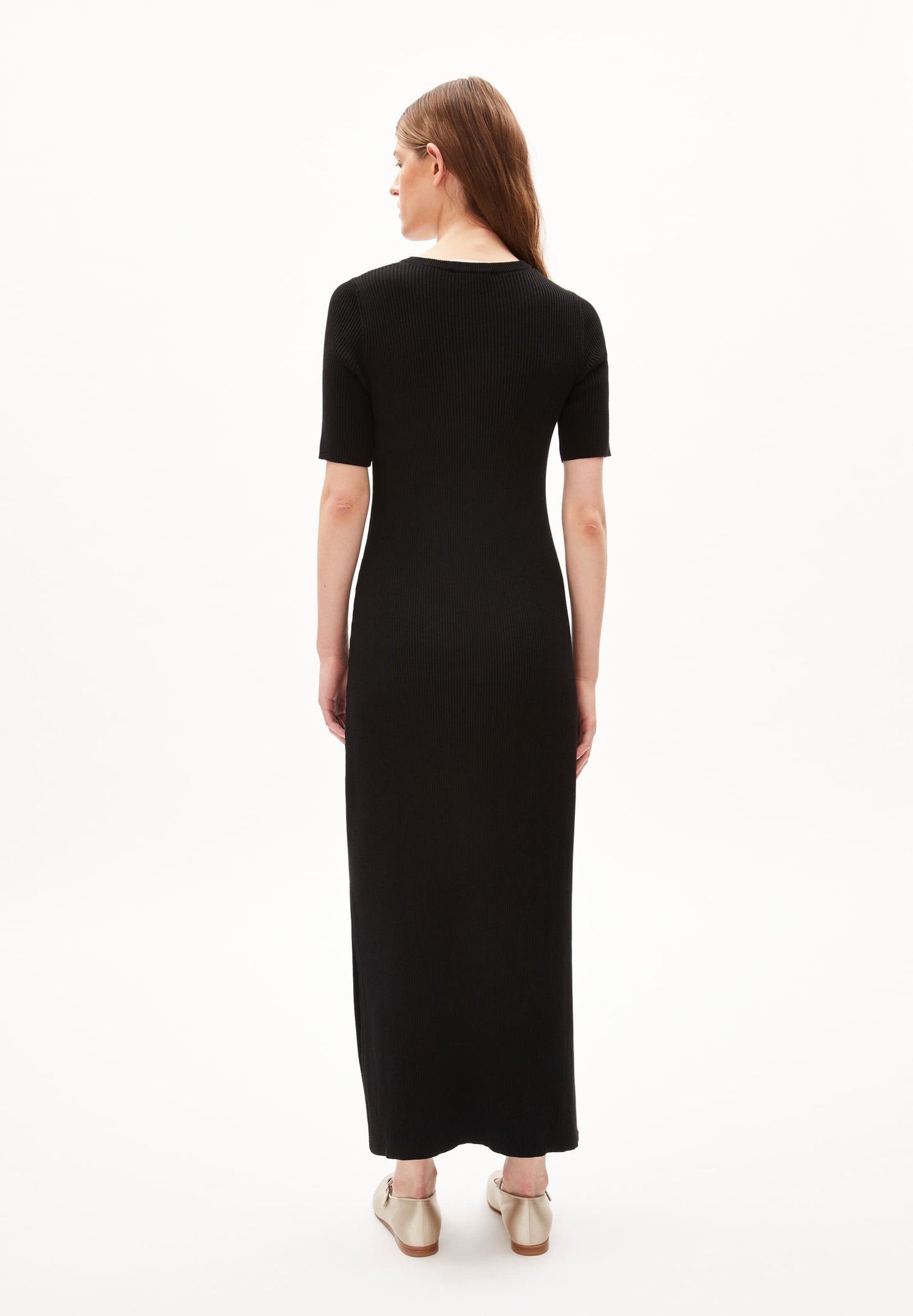 Robe longue en coton bio | noir "laaniaas black"