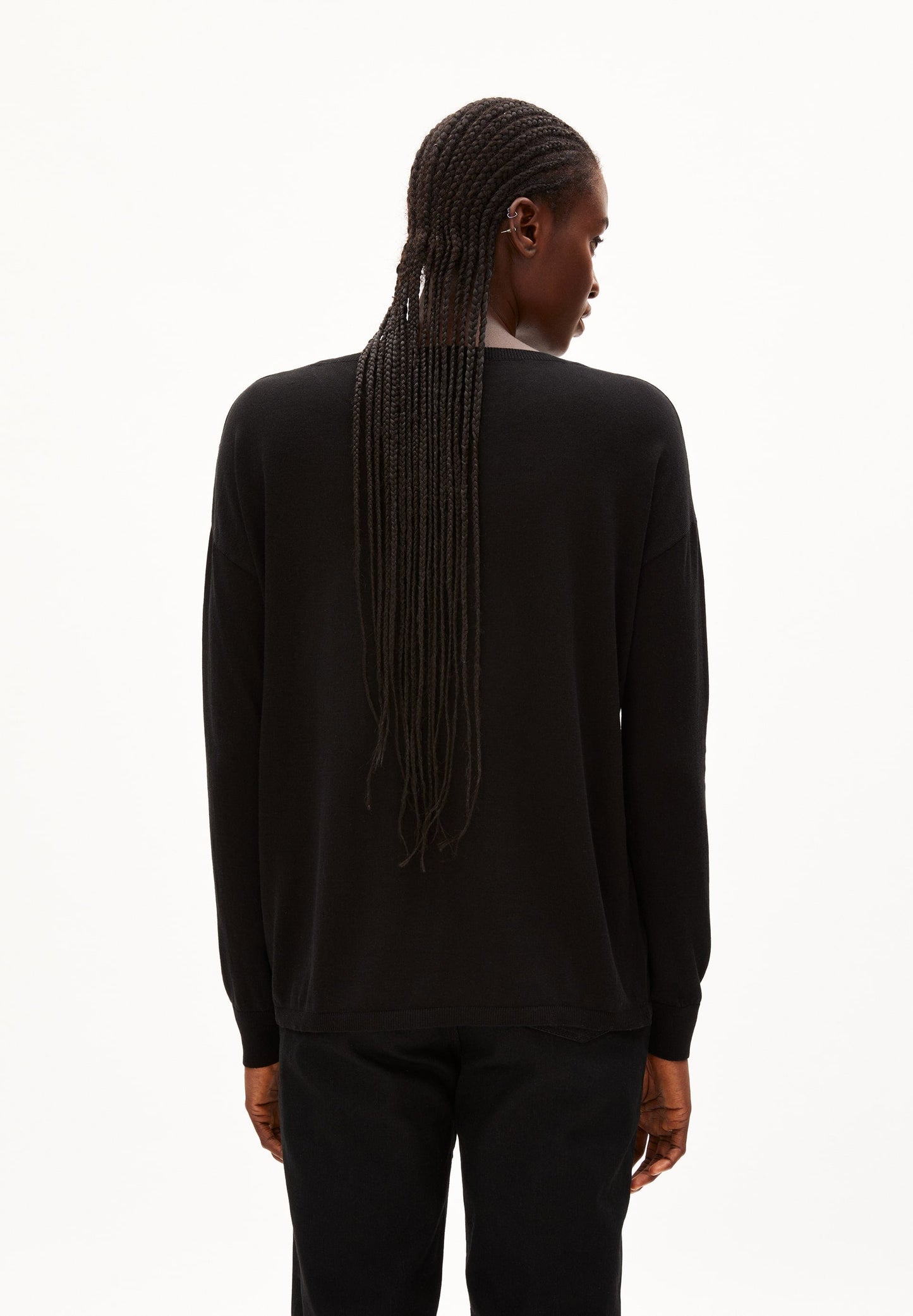 Pull léger en tencel et coton bio | noir "laarni black"