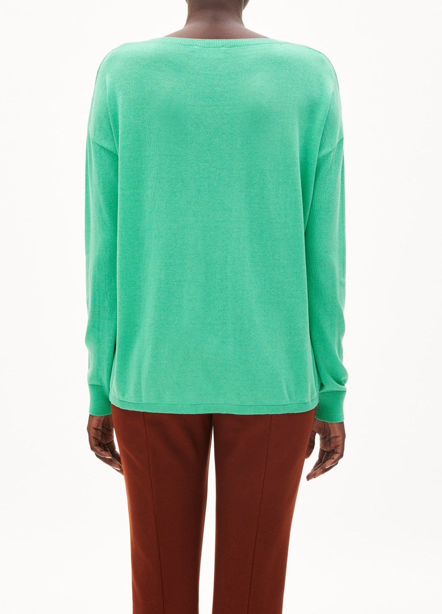 Pull léger vert citron en tencel et coton bio - laarni bright lime
