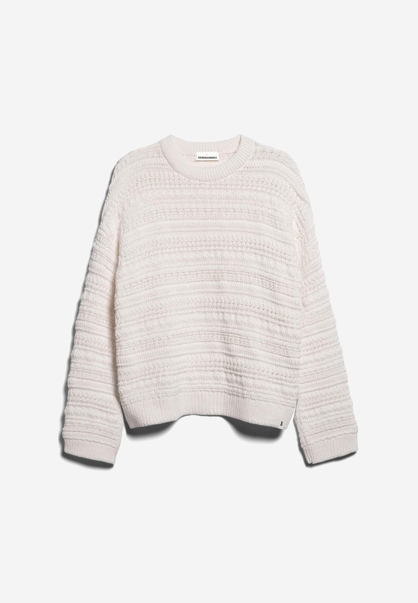Pull blanc maille en coton bio - laniaa off white