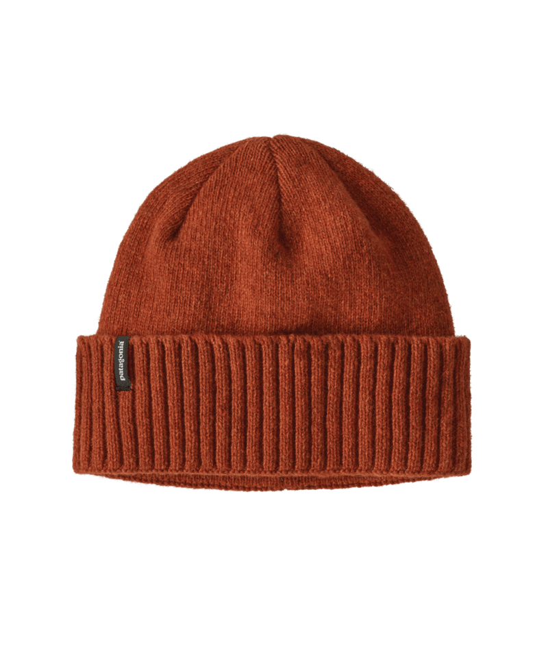 Bonnet orange en laine et nylon recyclé - brodeo beanie