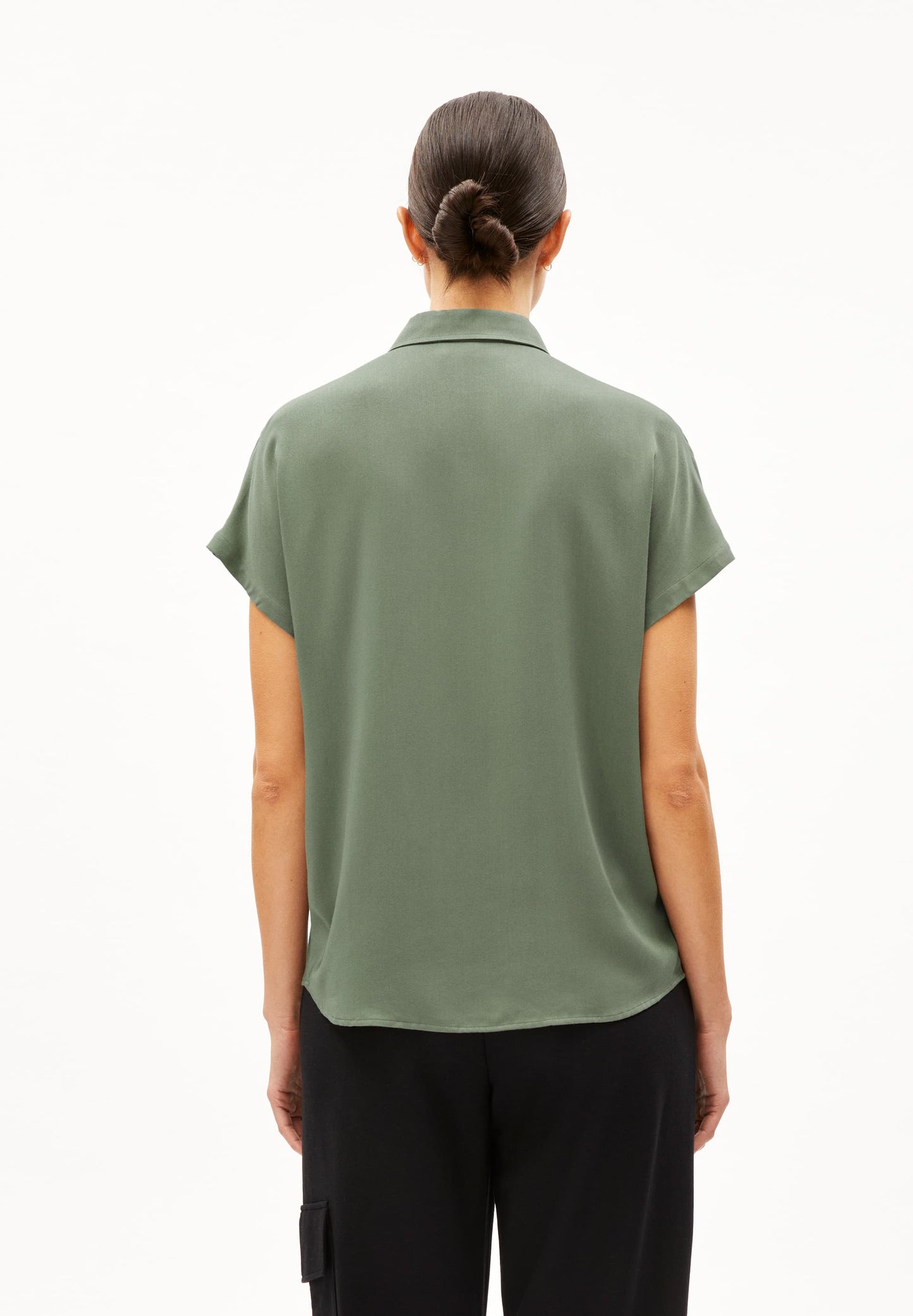 Chemisier en ecovero | vert "larisaana grey green"