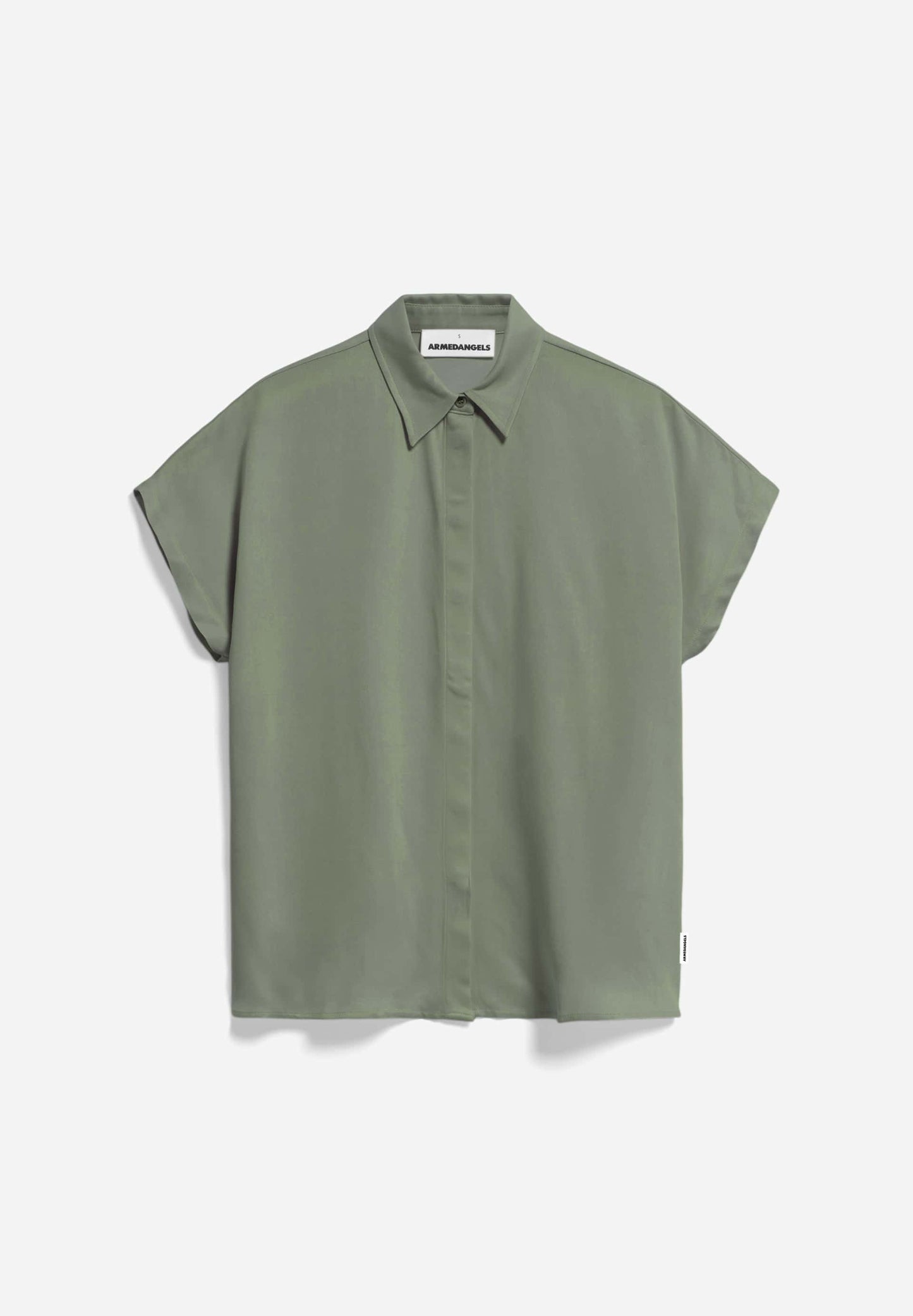 Chemisier en ecovero | vert "larisaana grey green"