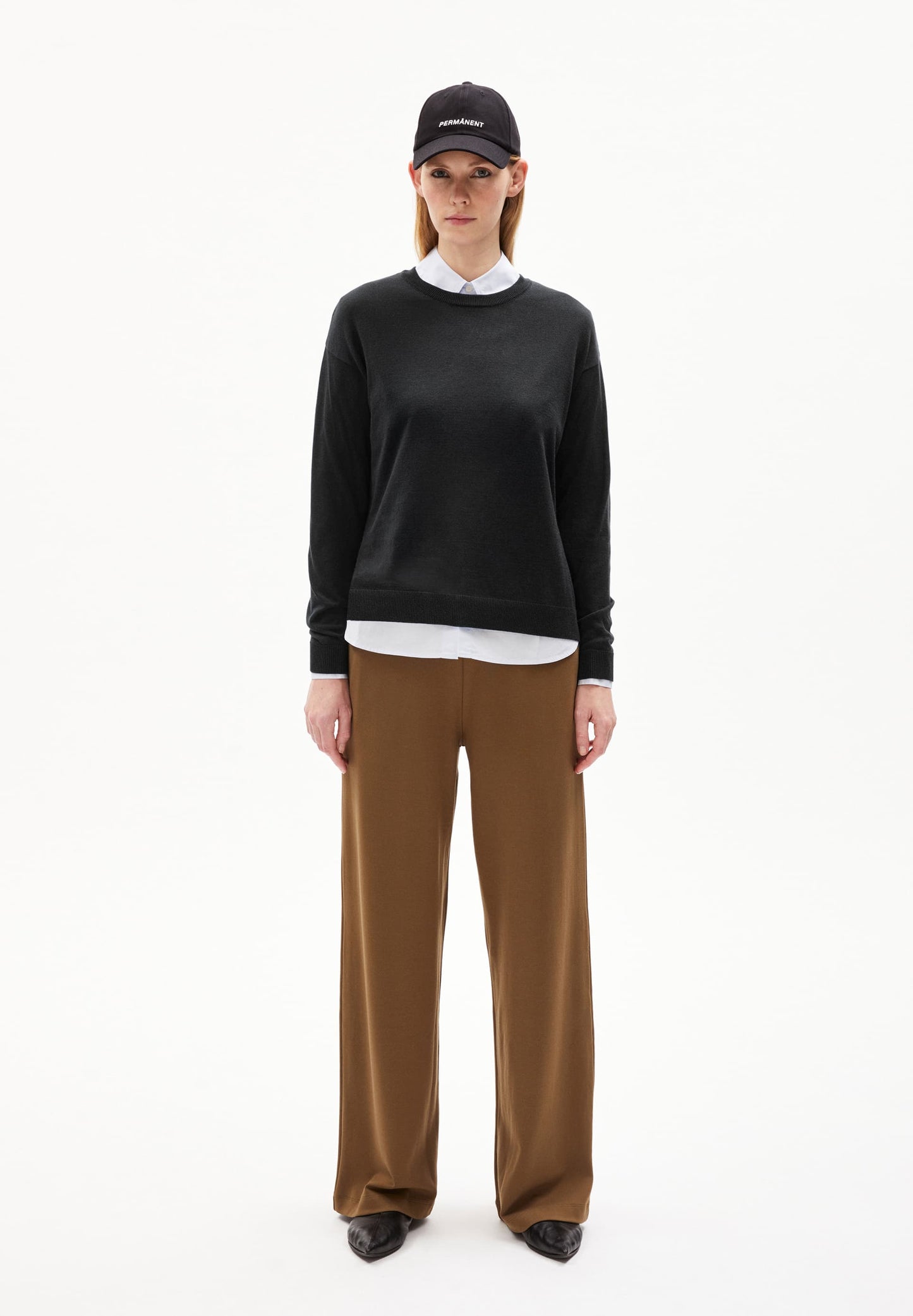 pull léger en coton bio | noir "lailaa - black"