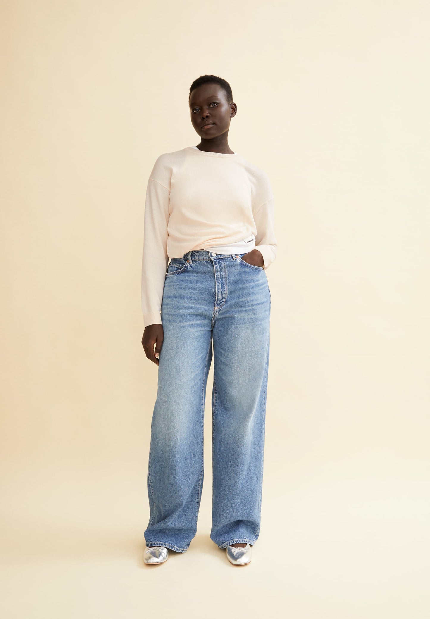 pull léger en coton bio | écru "lailaa - undyed"