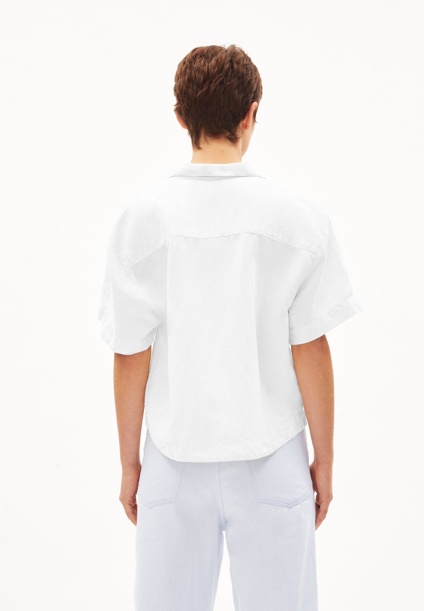Chemisette blanche en lin, tencel et coton recyclé - leaanne lino white