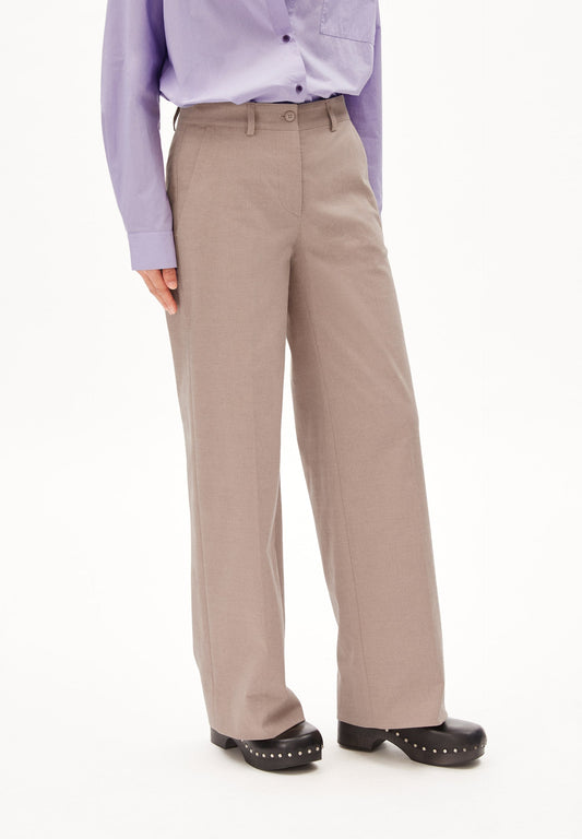 Pantalon tailleur en coton bio | beige "leandraa handraa light caramel"