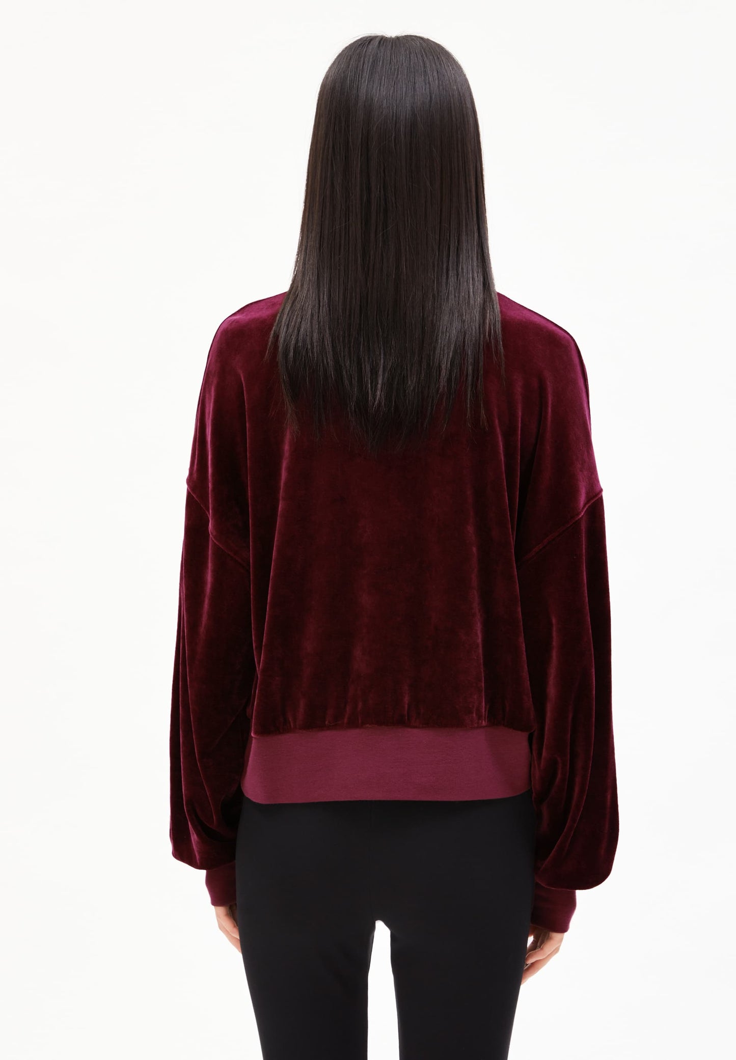 Pull velours en modal | rouge "ledianaa - cranberry juice"