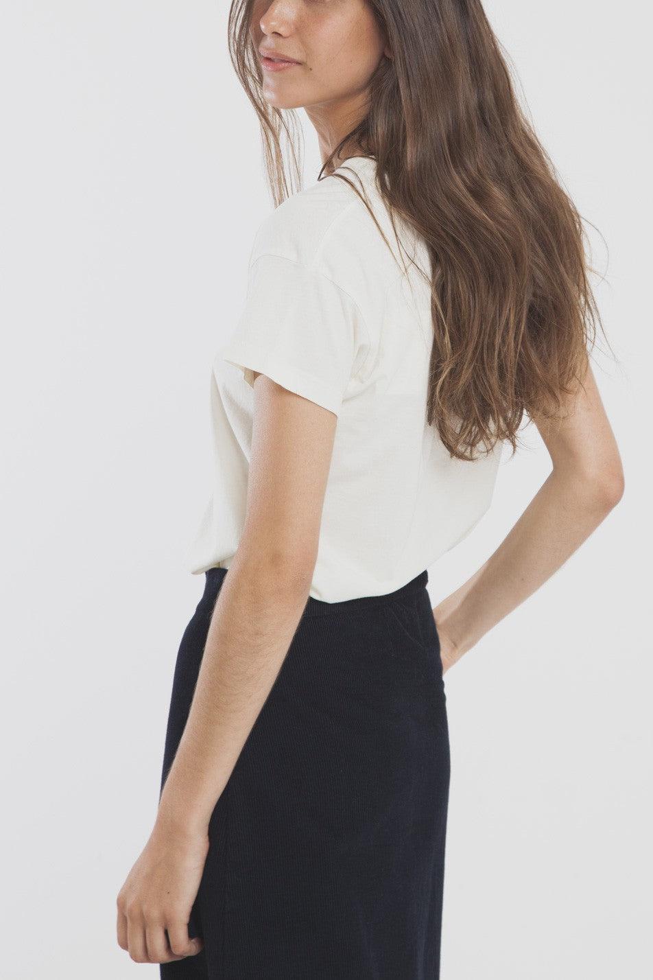 Jupe longue bleu foncé coton biologique