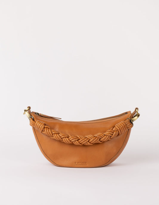 Sac à bandoulière en cuir certifié | camel "leo wild oak soft grain leather"