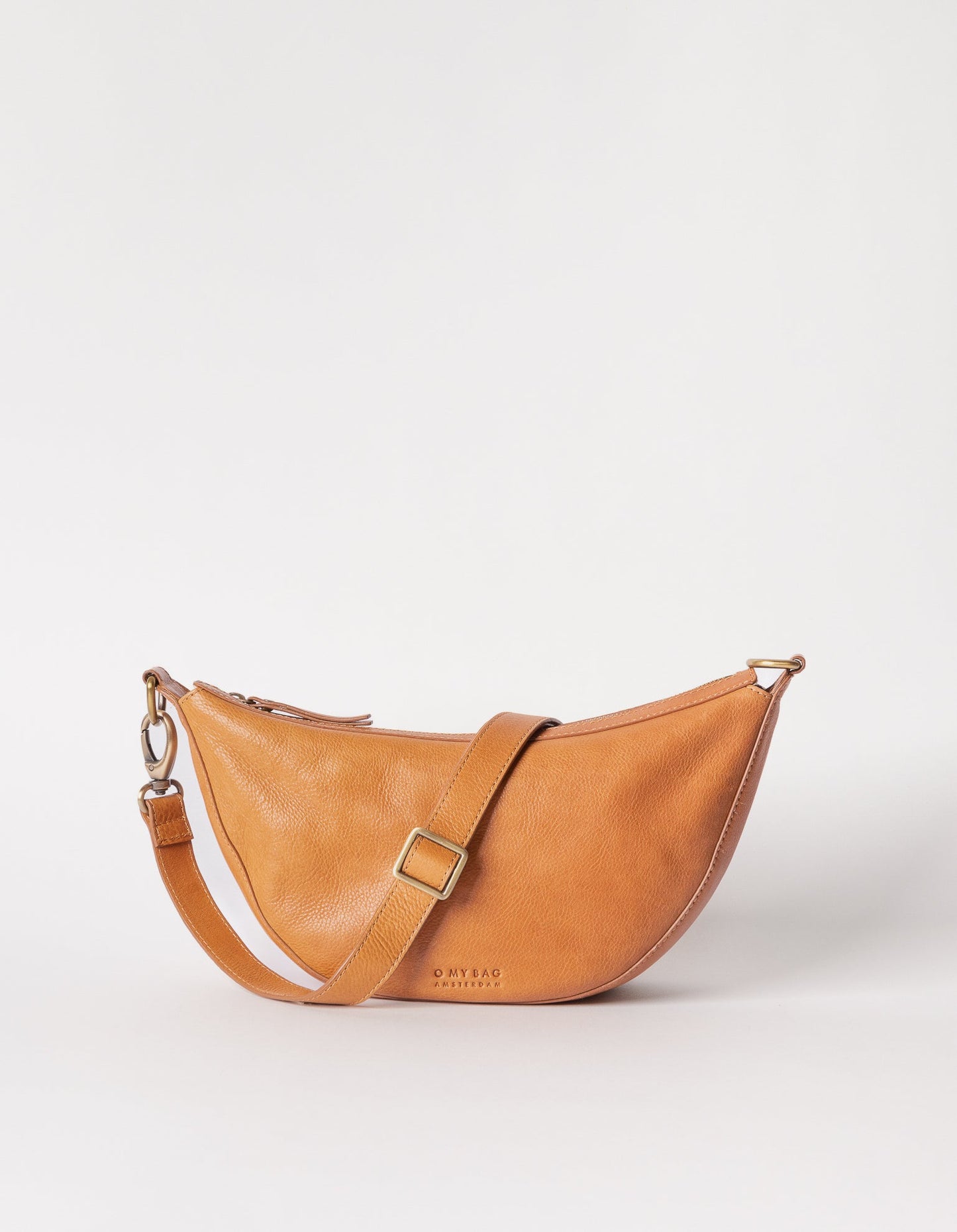 Sac à bandoulière en cuir certifié | camel "leo wild oak soft grain leather"