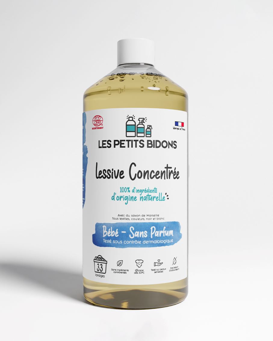 Lessive liquide concentrée bébé sans parfum | 1L