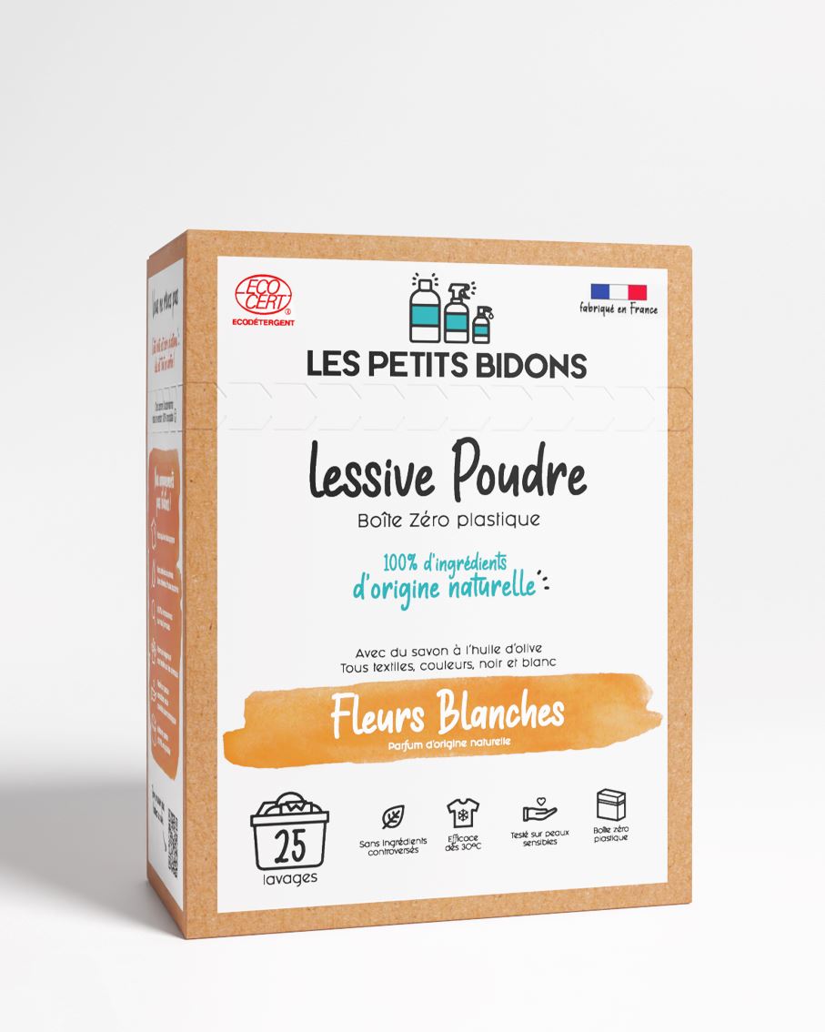 Lessive en poudre concentrée fleurs blanches | 875gr