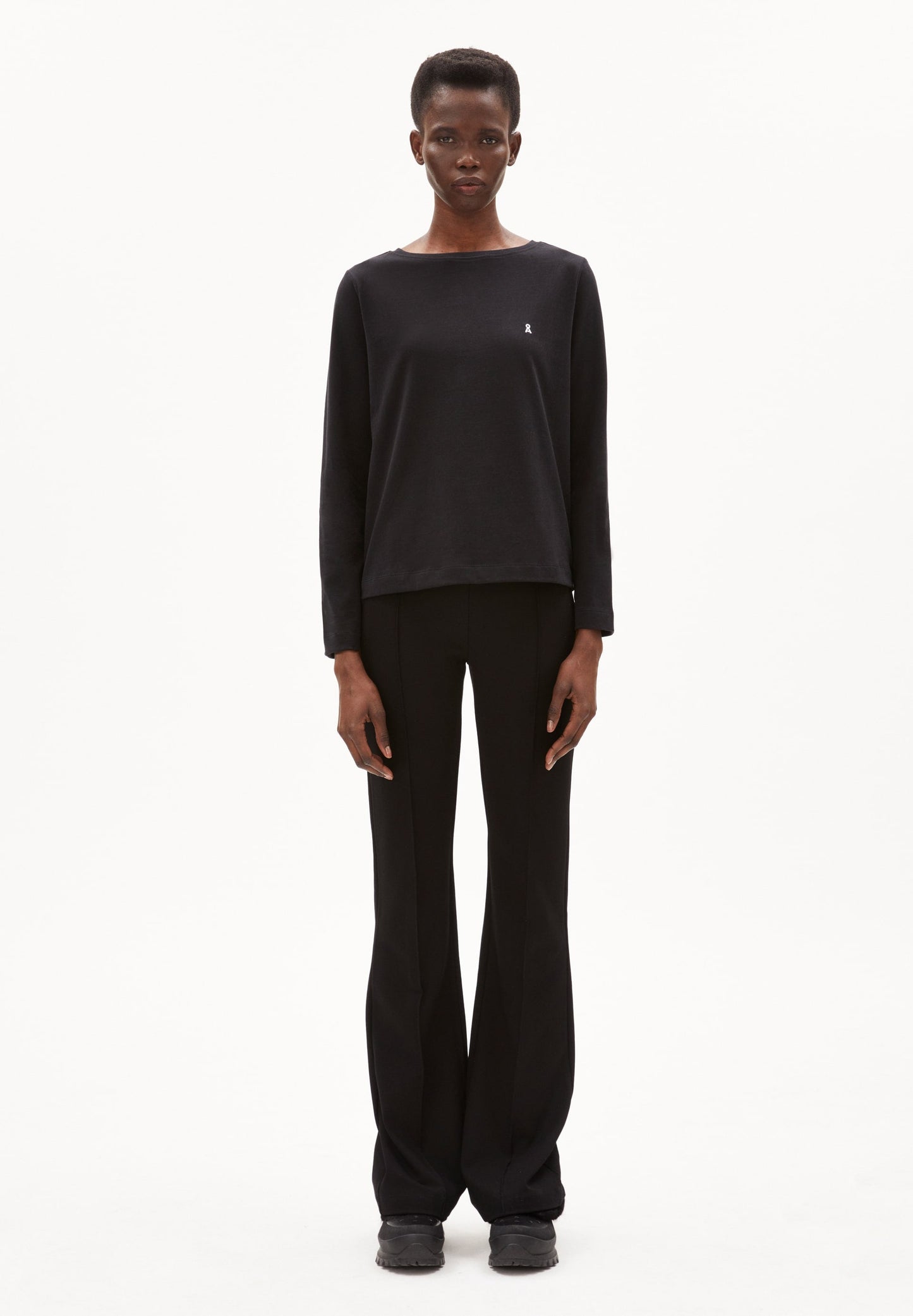 Pantalon fluide noir en viscore ecovero - leylaari black