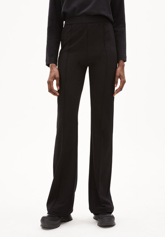 Pantalon fluide noir en viscore ecovero - leylaari black