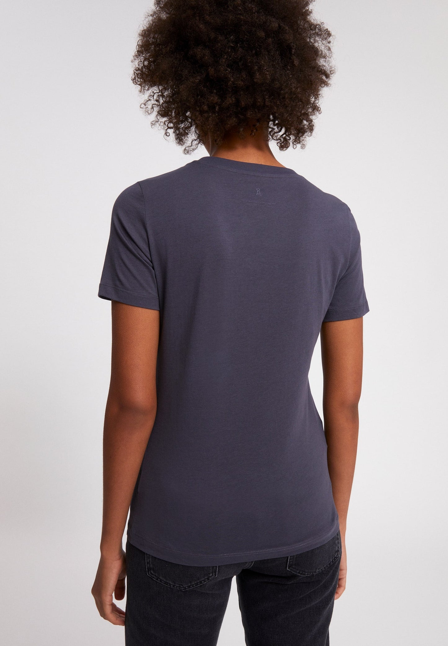 T-shirt uni gris anthracite en coton bio - LIDAA