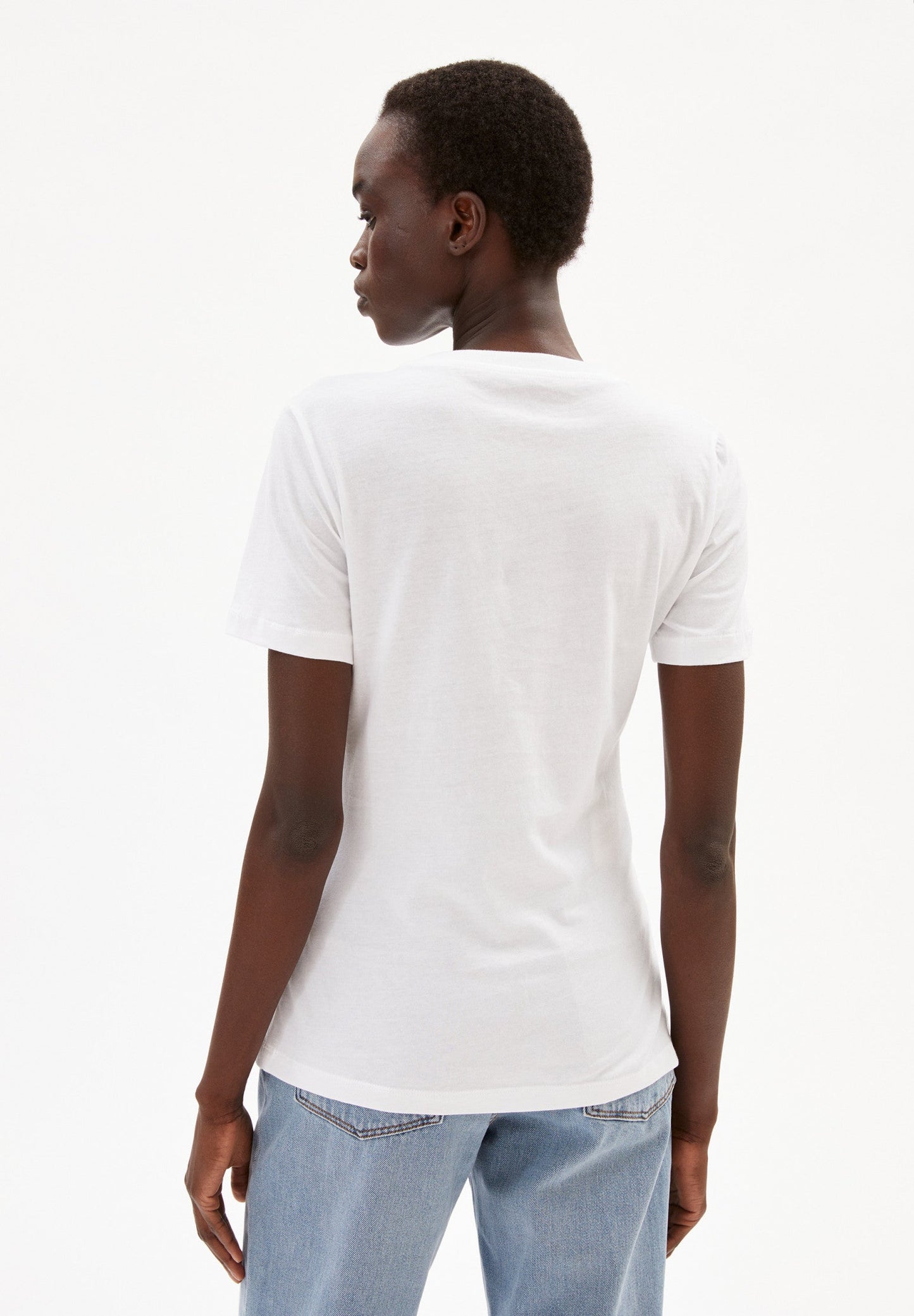 T-shirt uni blanc en coton - LIDAA