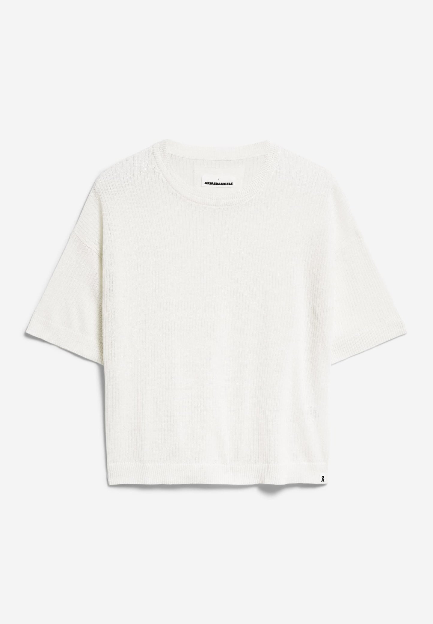 T-shirt côtelé en lin recyclé | écru "lillaas lino off white"
