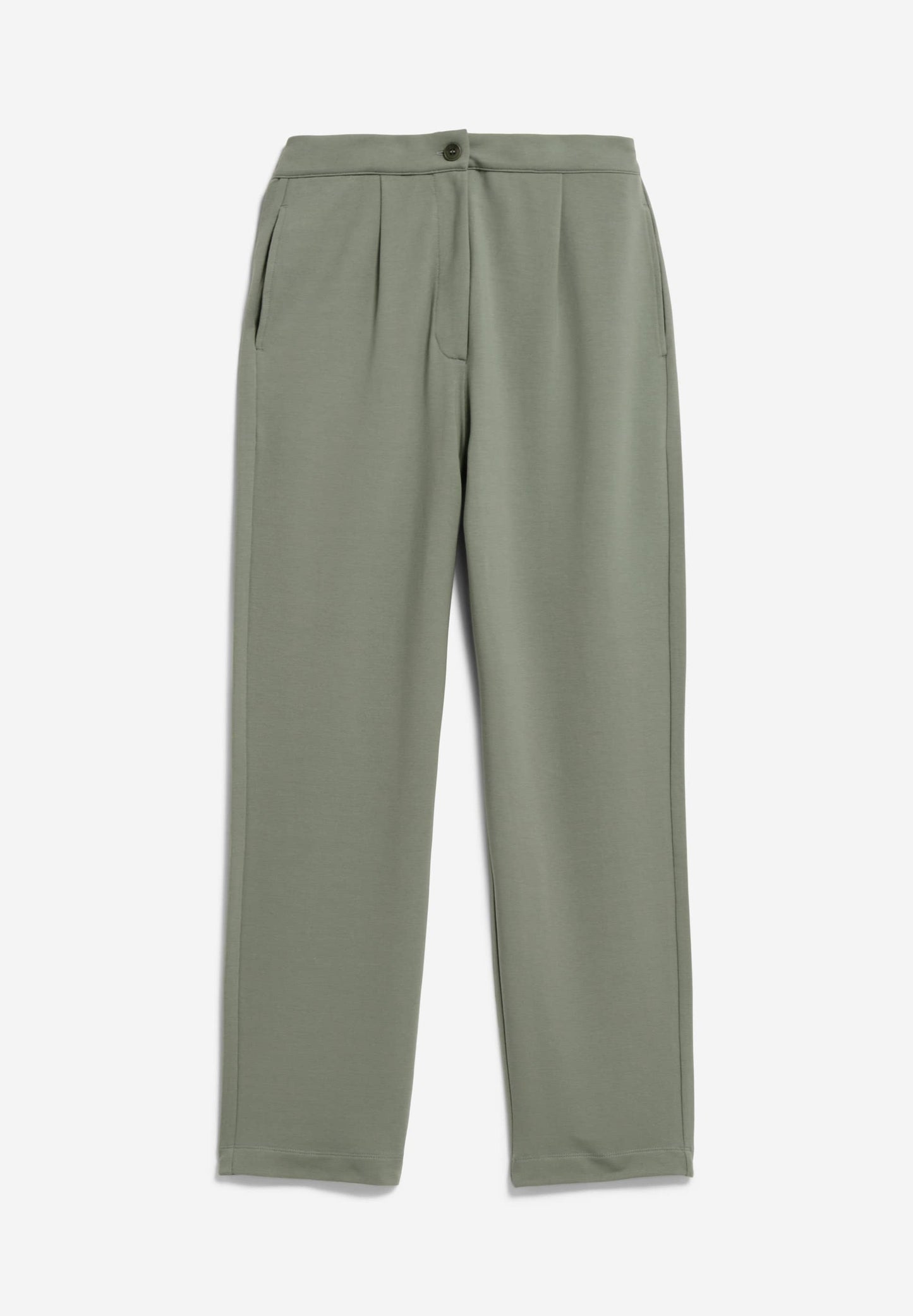 Pantalon droit en tencel et coton bio | vert "linaa lou grey green"