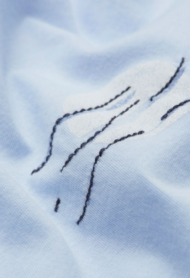 T-shirt imprimé bleu ciel en coton bio - Lidaa small elements