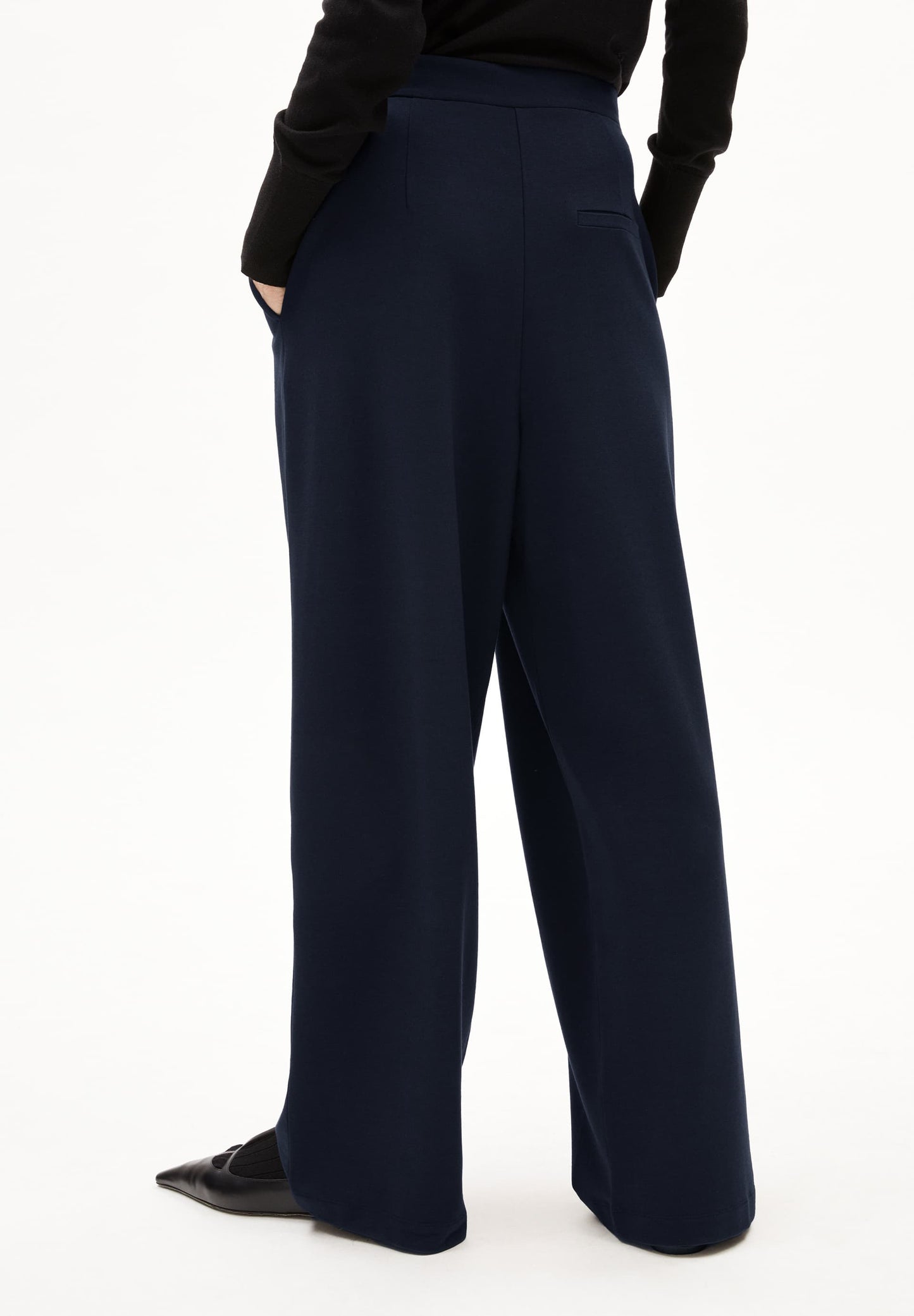 Pantalon ample en modal | noir "liraa lou wideleg - night sky"