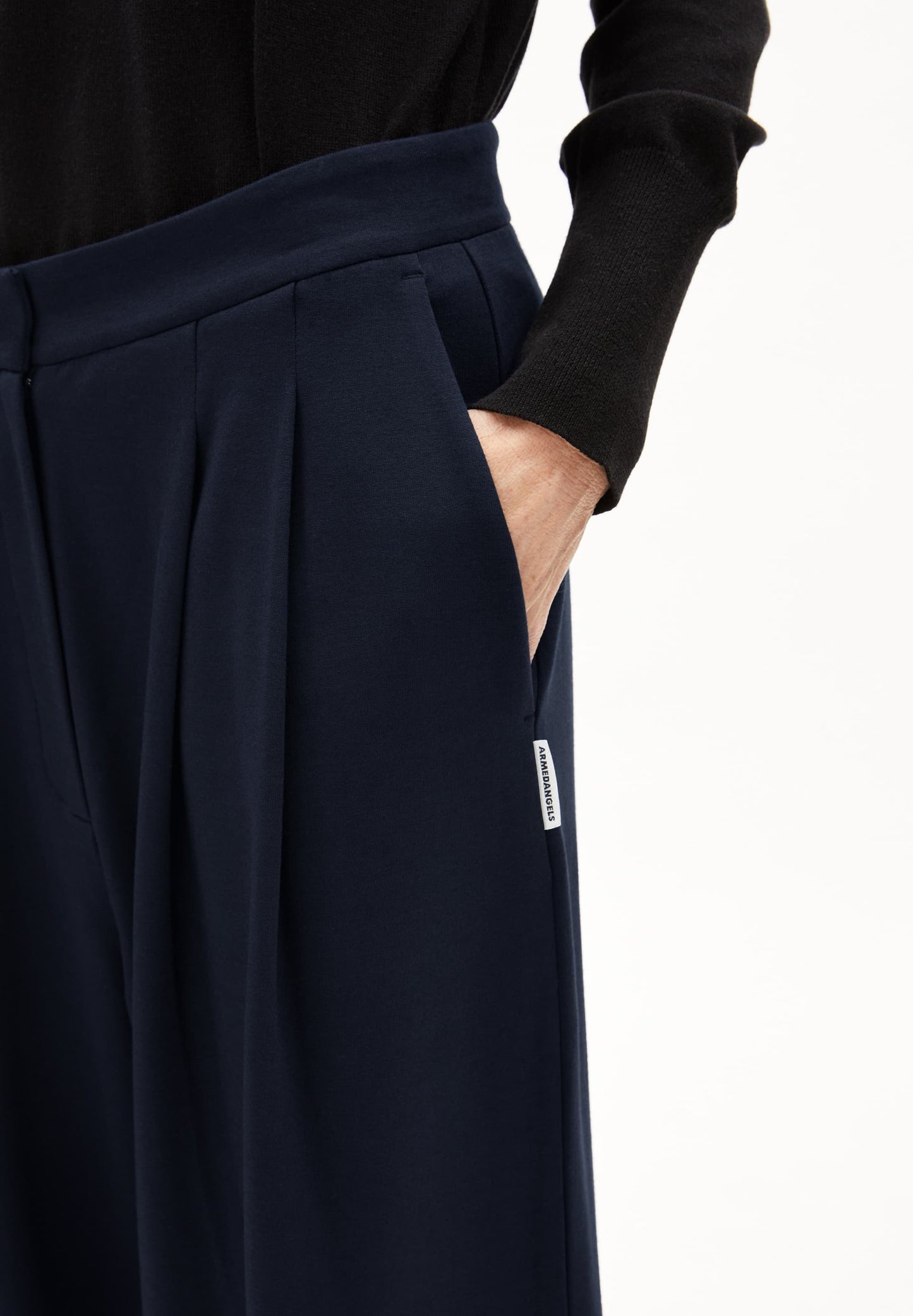 Pantalon ample en modal | noir "liraa lou wideleg - night sky"