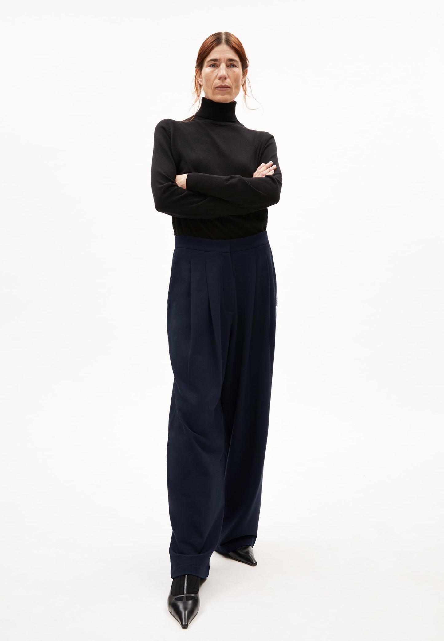 Pantalon ample en modal | noir "liraa lou wideleg - night sky"