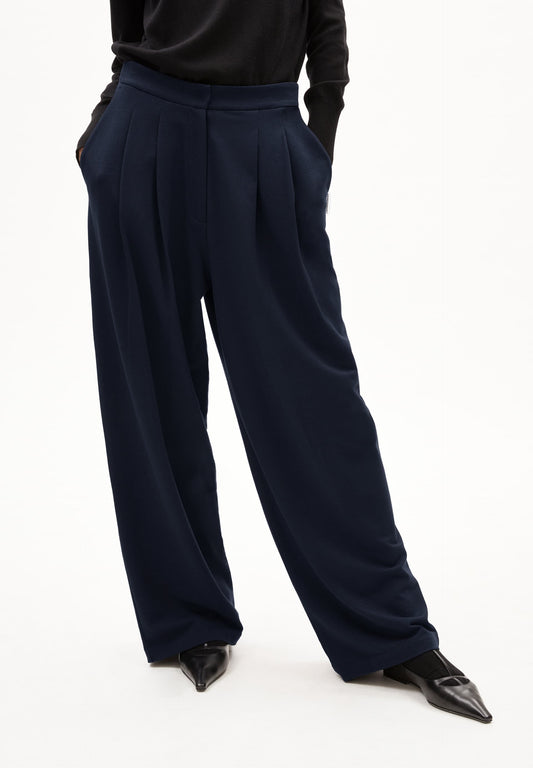 Pantalon ample en modal | noir "liraa lou wideleg - night sky"