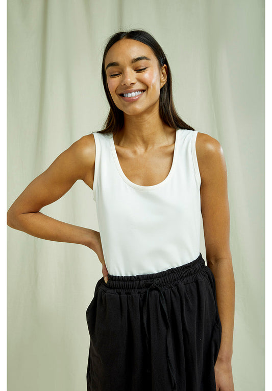 Débardeur blanc en coton bio - Lizzie