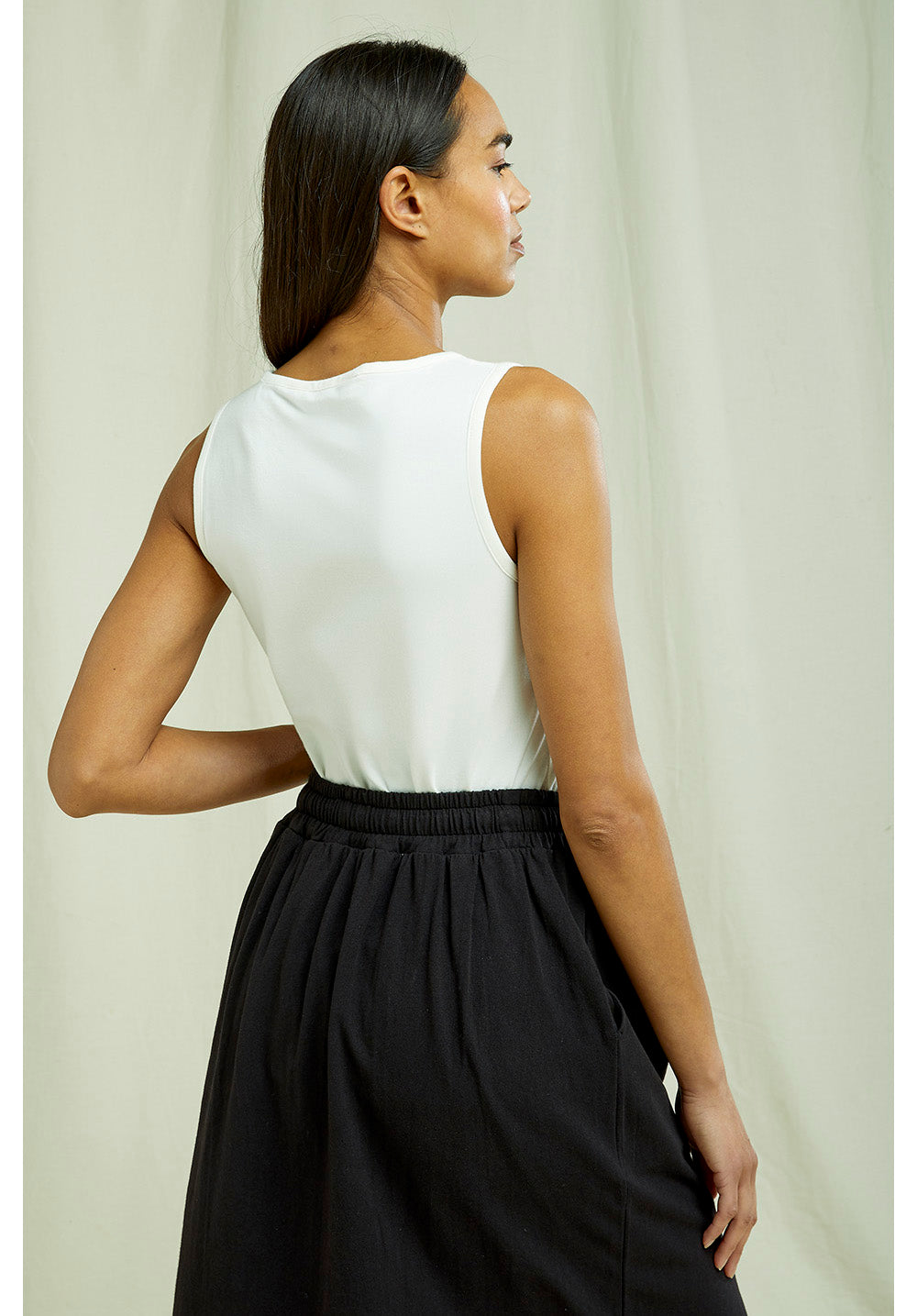 Débardeur blanc en coton bio - Lizzie