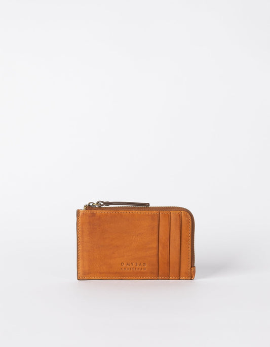 Portefeuille en cuir certifié | cognac "Lola - cognac classic leather"