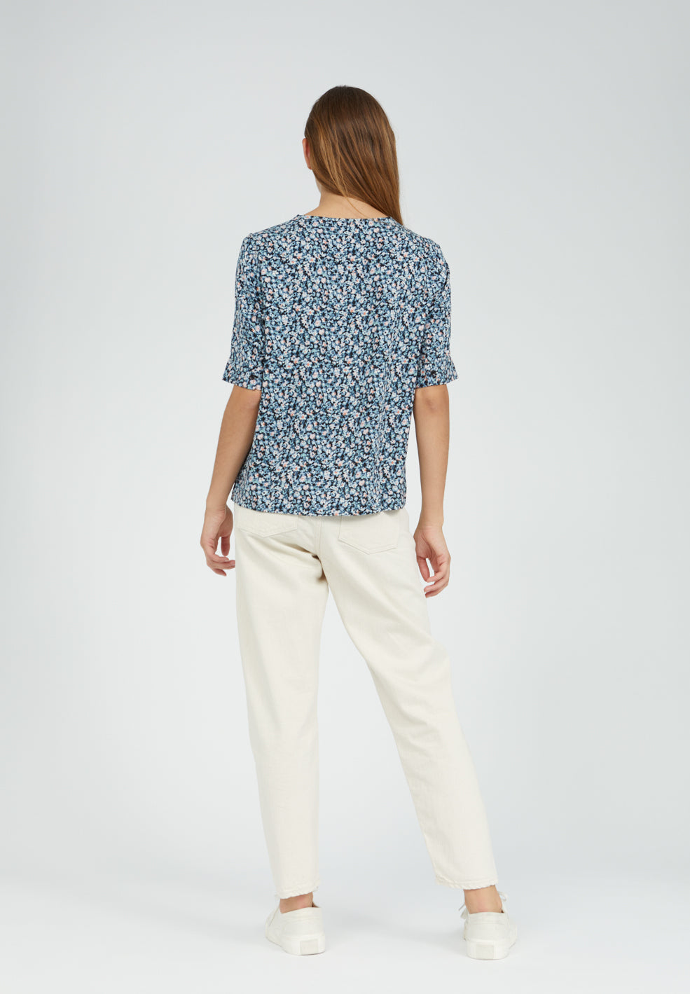 Blouse manches courtes à imprimés floraux en tencel - LORIAA PRIMROSE