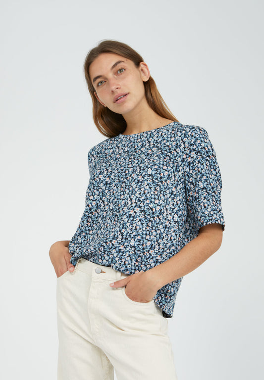 Blouse manches courtes à imprimés floraux en tencel - LORIAA PRIMROSE