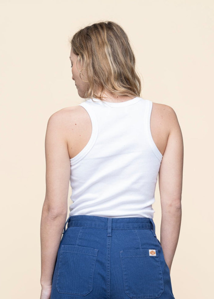 Débardeur en coton bio | Blanc "kanitaa white"