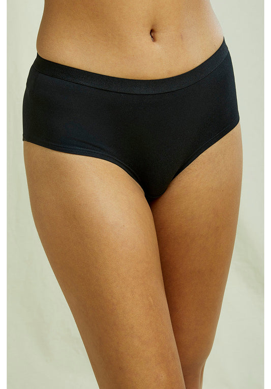 Shorty noir en coton bio - organic short black