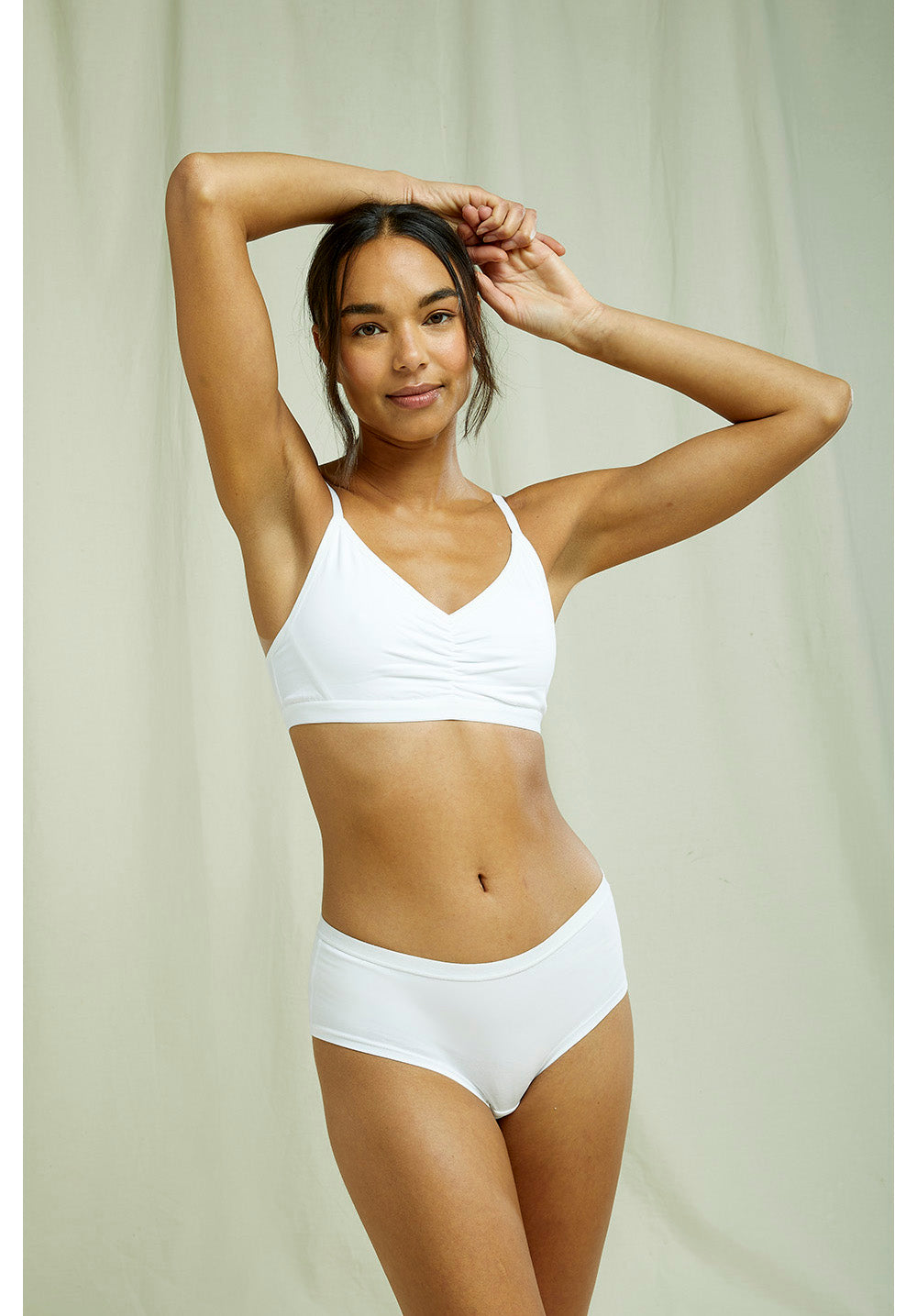 Shorty blanc en coton bio - organic short white