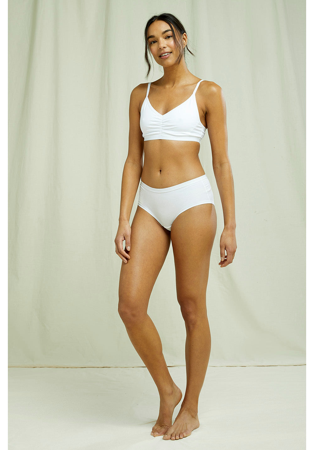 Shorty blanc en coton bio - organic short white