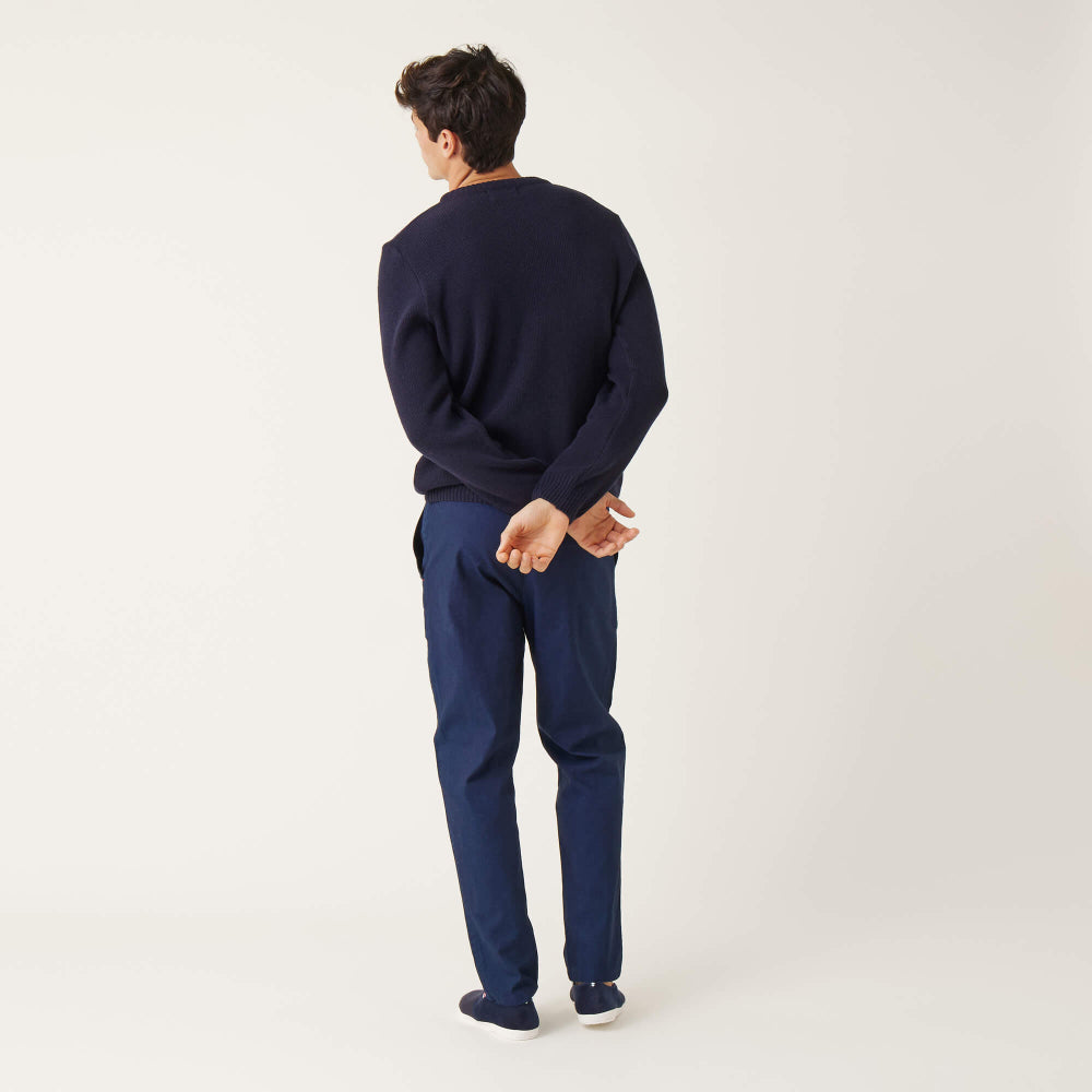 Pull en laine française | marine "ludo lsf"