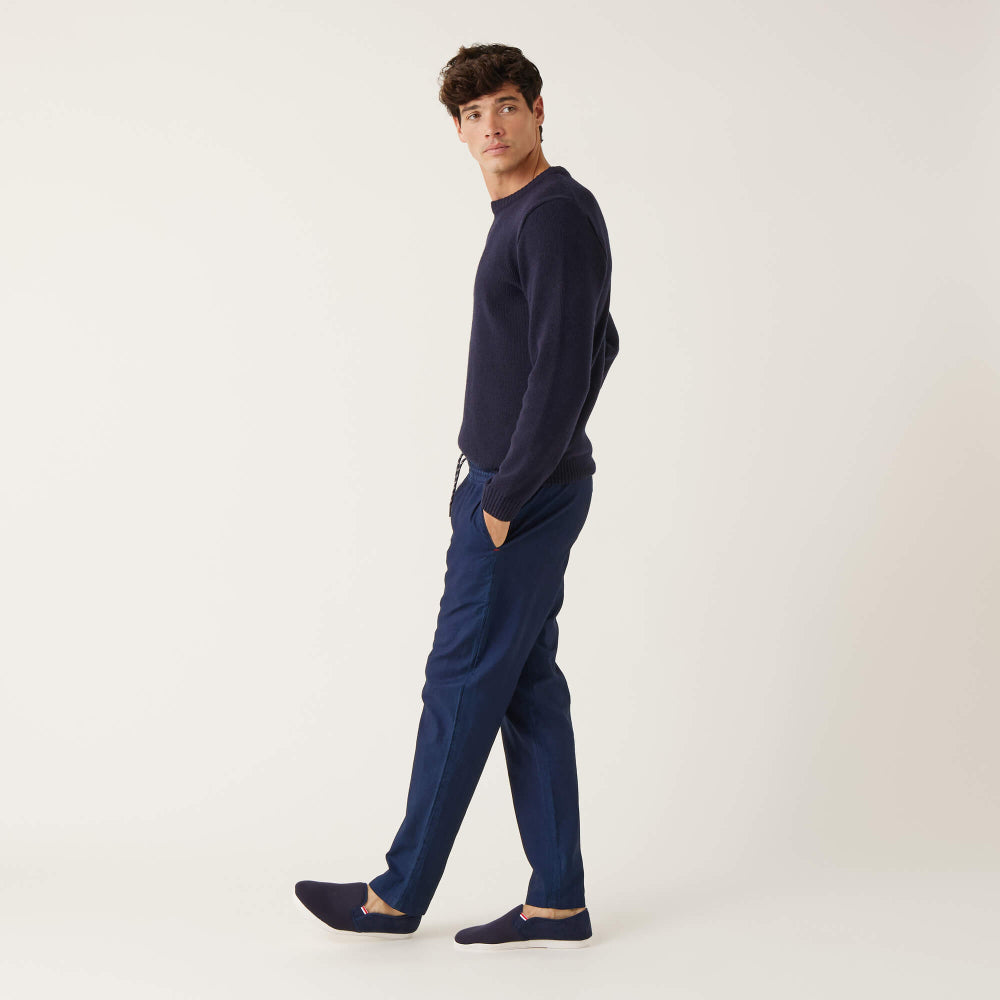 Pull en laine française | marine "ludo lsf"