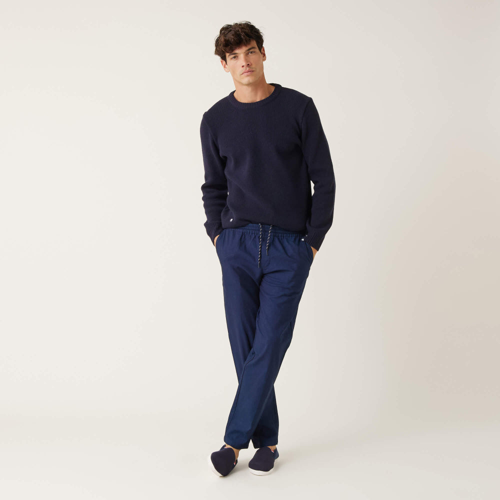 Pull en laine française | marine "ludo lsf"