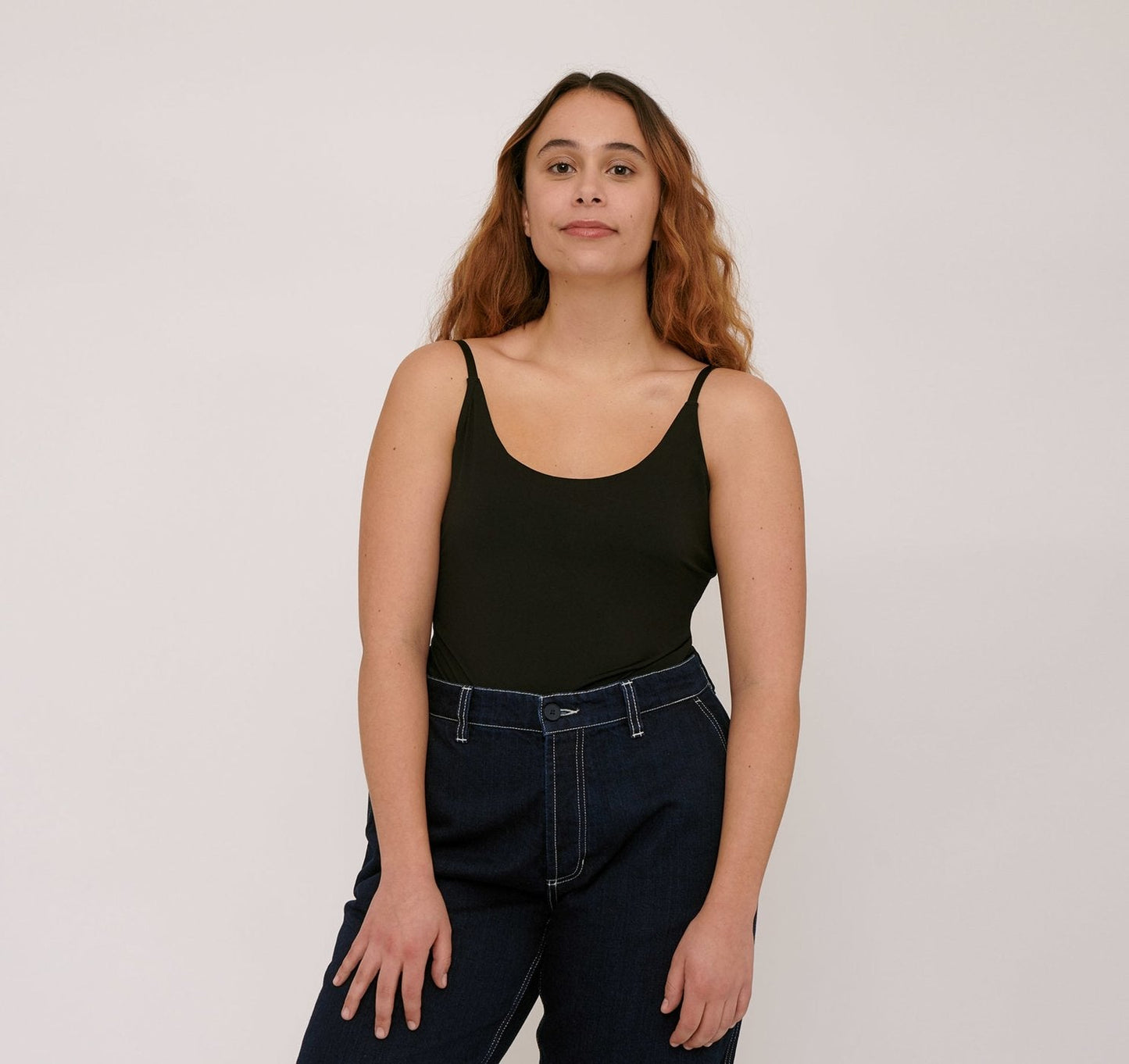 Body invisible black en nylon recyclé - black