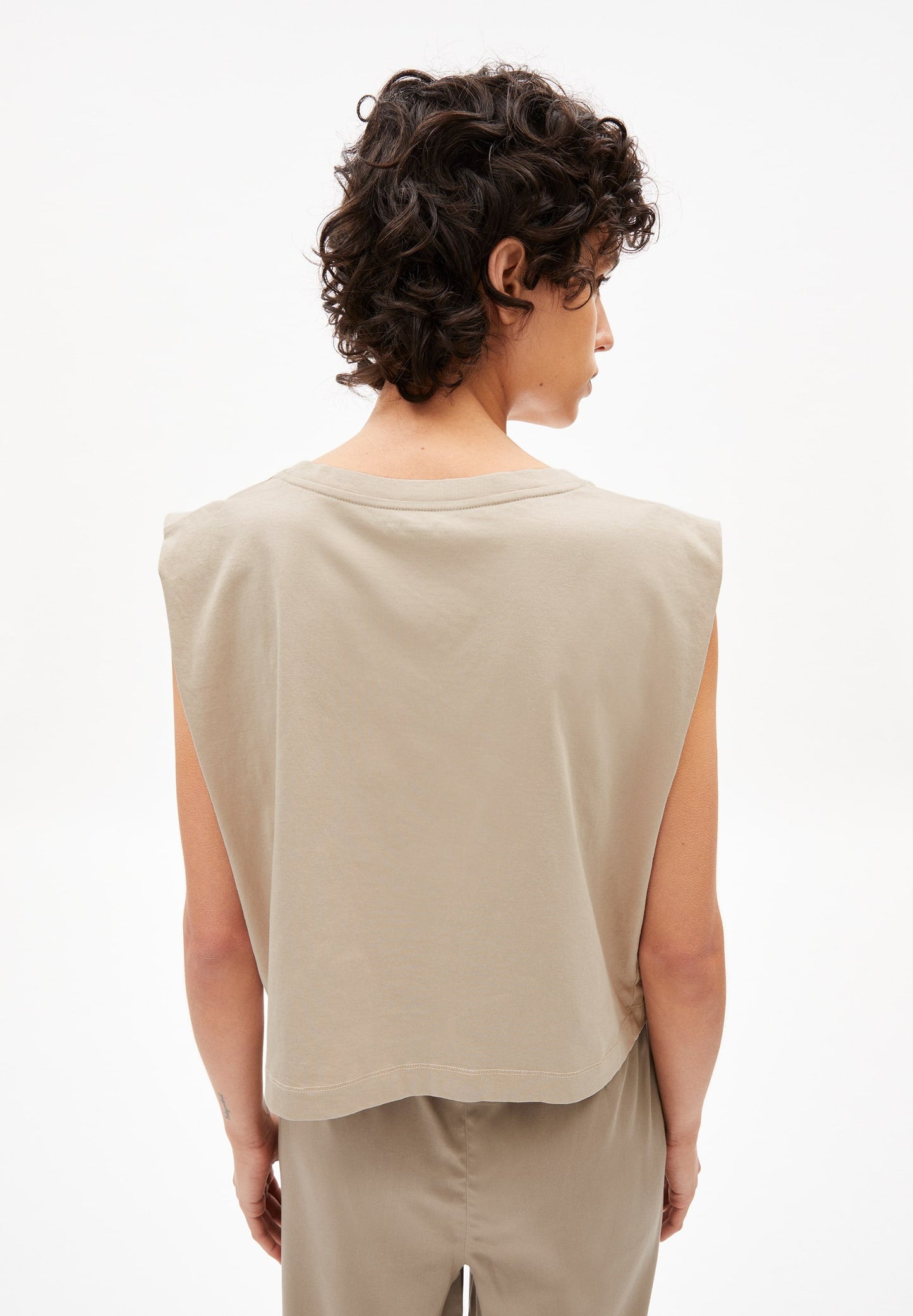 Top beige en coton bio - maadia light desert