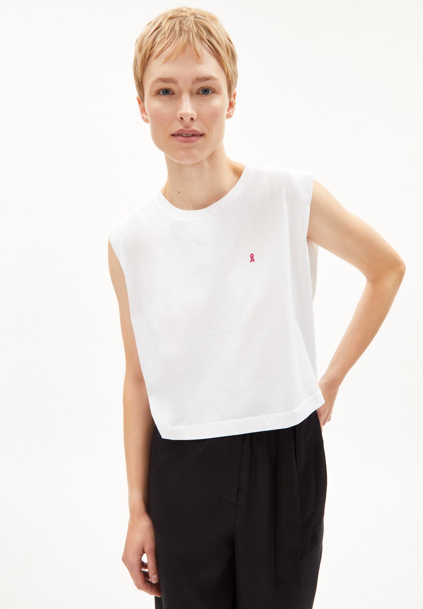T-shirt blanc en coton bio - maadia white