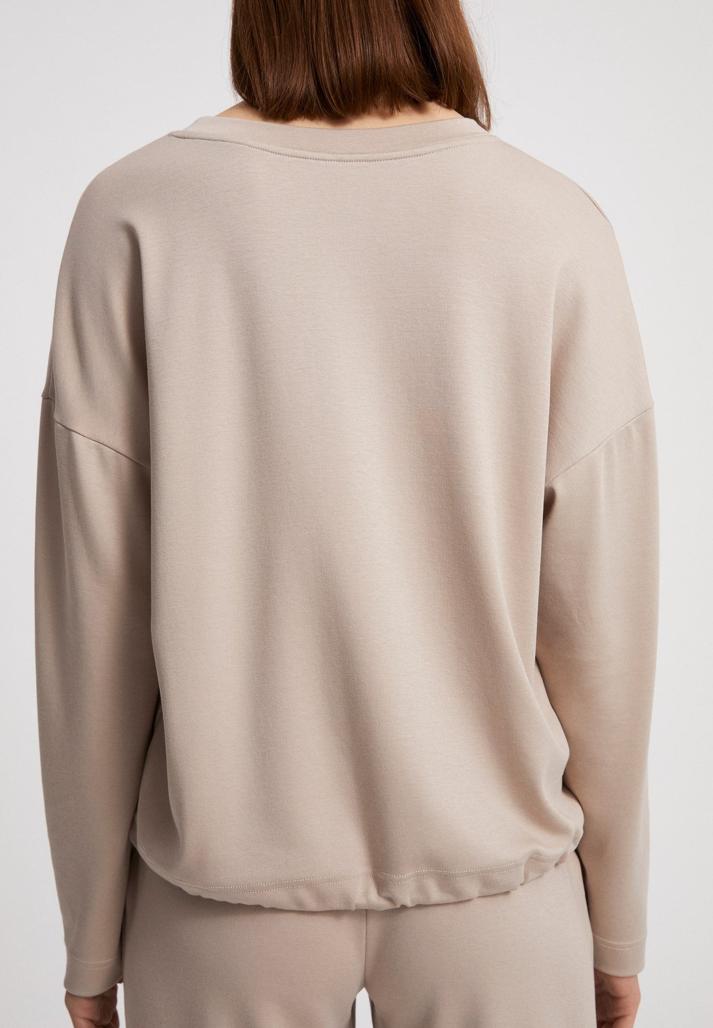 Sweat léger beige en tencel et coton bio - Mailaa light desert